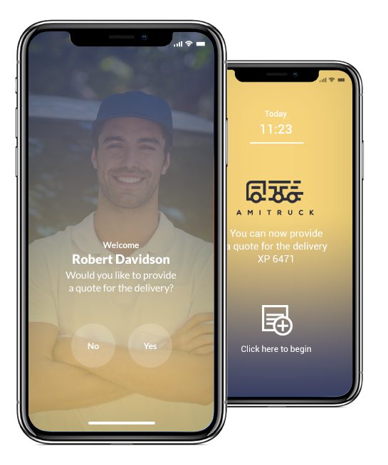 Amitruck Mobile App Design