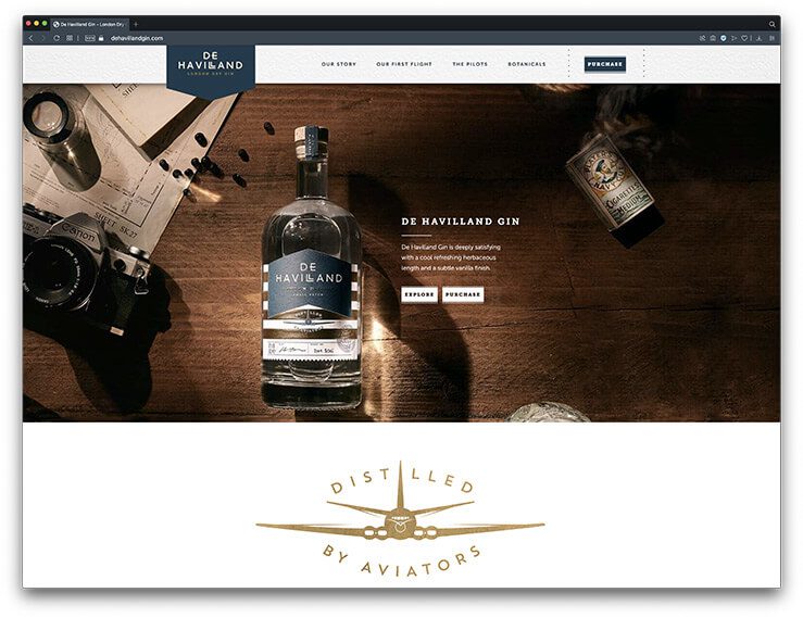 De Havilland Gin required wooCommerce ecommerce integrations