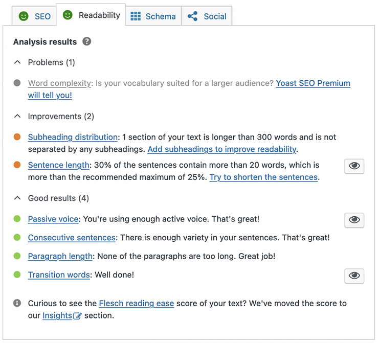 Improve the Readability of your posts for better WordPress SEO